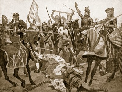 The Battle of Poitiers, illustration from 